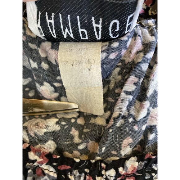 Vintage Rampage 90's Tank Top Women L Dark Floral Fairy Grunge Whimsigoth Y2K - Picture 8 of 8